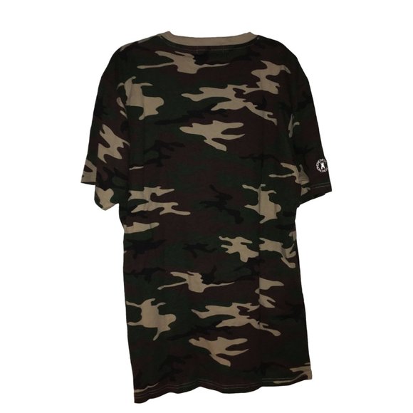 Crooks & Castles Camo with Cherub Mens Large T Shirt NWT - Picture 4 of 7